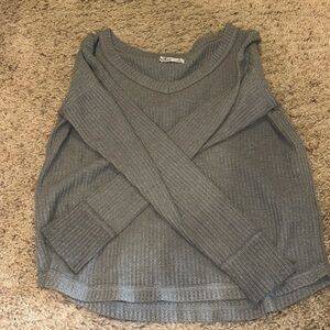 Grey/gray Hollister Waffle Sweater size small